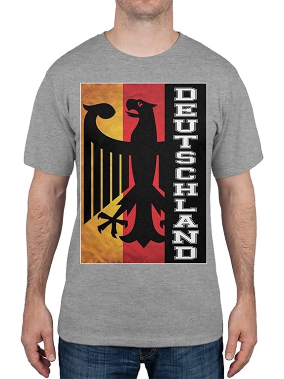 World Cup Germany Deutschland Eagle Silhouette Sport Grey T-Shirt - Small
