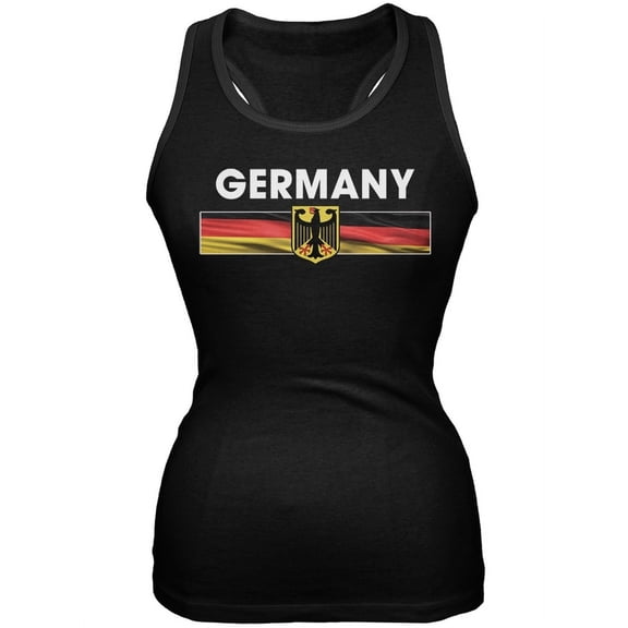 World Cup Germany Eagle Crest Black Soccer Juniors Tank Top - X-Large