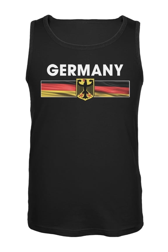 World Cup Germany Eagle Crest Black Soccer Tank Top - Large