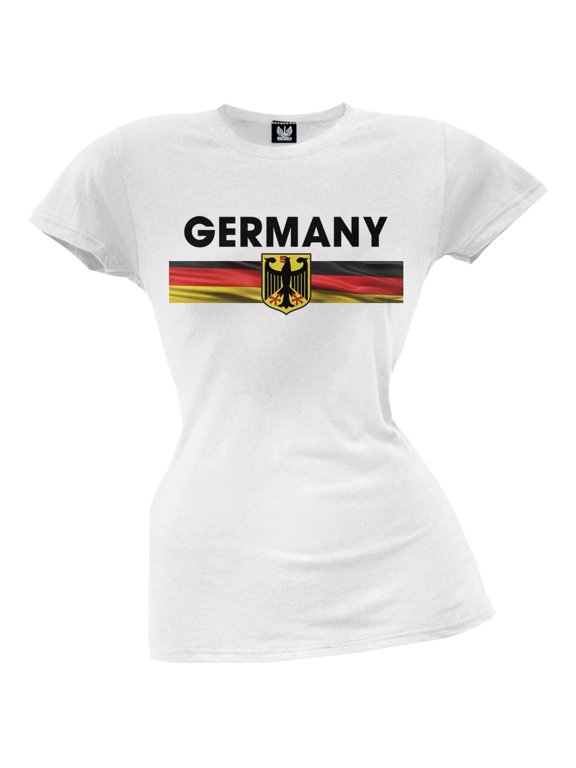 World Cup Germany Eagle Crest White Soccer Juniors T-Shirt - Medium