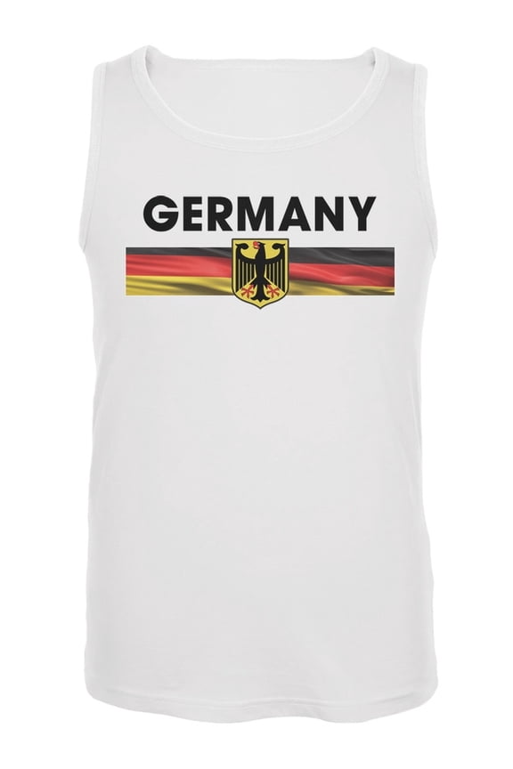 World Cup Germany Eagle Crest White Soccer Tank Top - 2X-Large