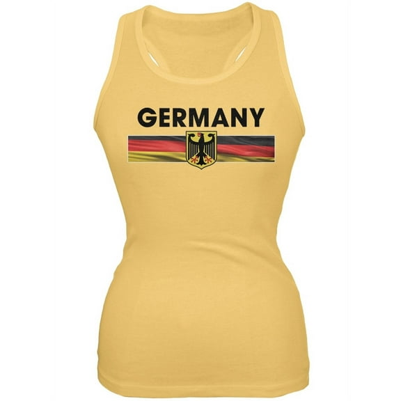 World Cup Germany Eagle Crest Yellow Soccer Juniors Tank Top