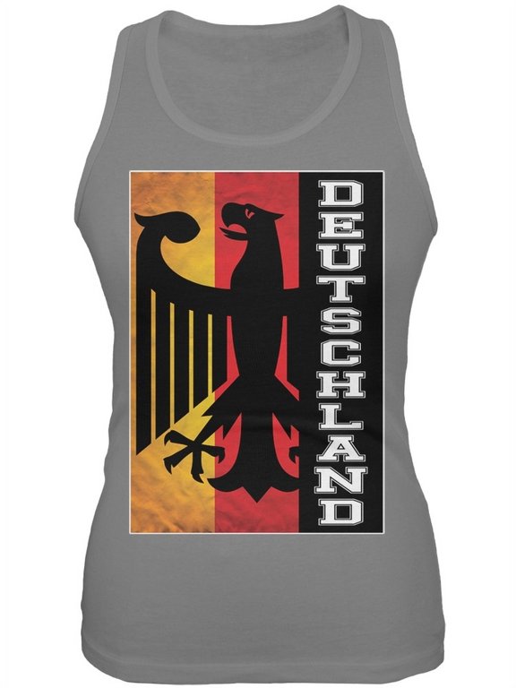 World Cup Germany Eagle Silhouette Sport Grey Juniors Tank Top