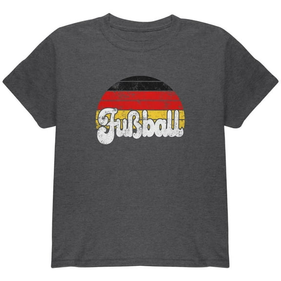 World Cup Germany Fussball Football Soccer Youth T Shirt Dark Heather YLG
