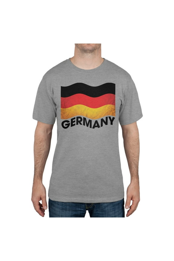 World Cup Germany German Waving Flag Sport Grey T-Shirt - X-Large