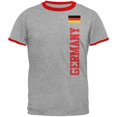 thumbnail image 1 of World Cup Germany Mens Ringer T Shirt Heather-Red SM, 1 of 1