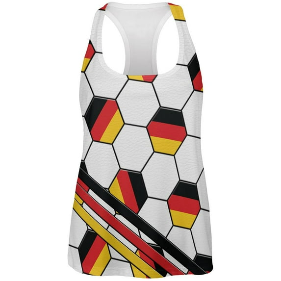 World Cup Germany Soccer Ball All Over Womens Work Out Tank Top Multi SM