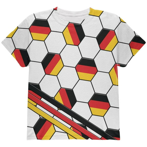 World Cup Germany Soccer Ball All Over Youth T Shirt Multi YLG