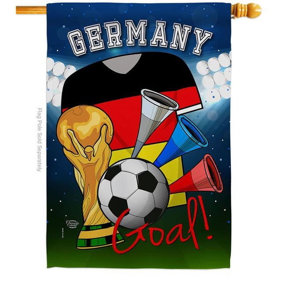 World Cup Germany Soccer Sports 28 x 40 in. Double-Sided Decorative Vertical House Flags for Decoration Banner Garden Yard Gift