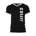 thumbnail image 1 of World Cup Japan Mens Soccer Jersey V-Neck T-Shirt Black-White 2XL, 1 of 1
