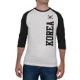 thumbnail image 1 of World Cup Korea Mens Raglan T Shirt White-Black MD, 1 of 1