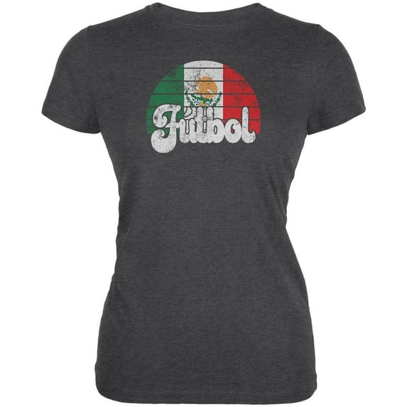 World Cup Mexico Futbol Football Soccer Juniors Soft T Shirt Deep Heather LG