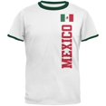 thumbnail image 1 of World Cup Mexico Mens Ringer T Shirt White-Forest SM, 1 of 1