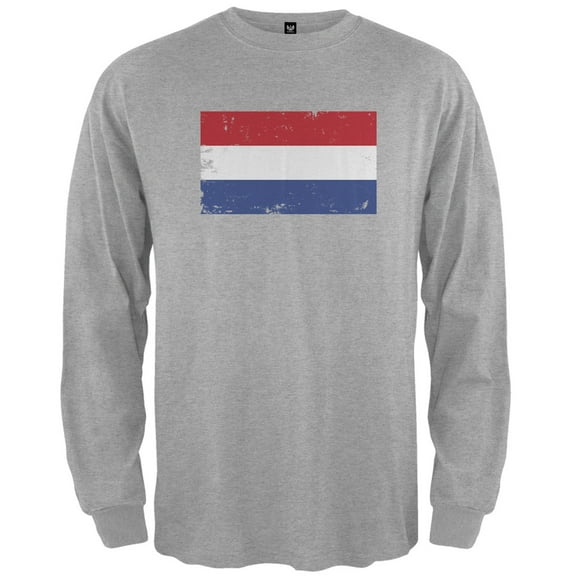 World Cup Netherlands Distressed Flag Long Sleeve T-Shirt - Medium