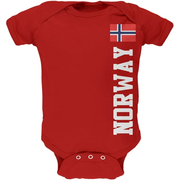 World Cup Norway Red Soft Baby One Piece - 12-18 months
