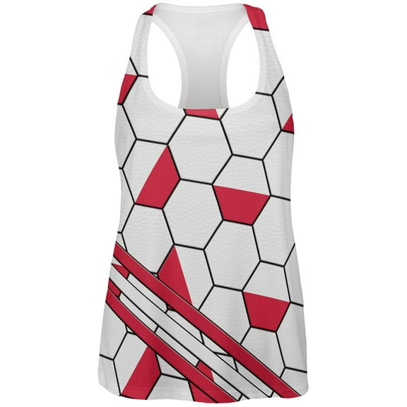 World Cup Poland Soccer Ball All Over Womens Work Out Tank Top Multi LG