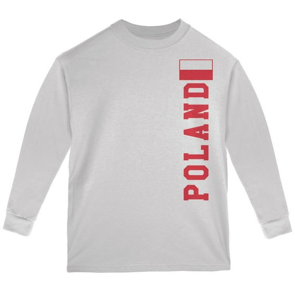 World Cup Poland Youth Long Sleeve T Shirt White YLG