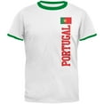 thumbnail image 1 of World Cup Portugal Mens Ringer T Shirt White-Kelly MD, 1 of 1