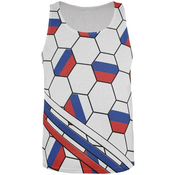 World Cup Russia Soccer Ball All Over Mens Tank Top Multi LG