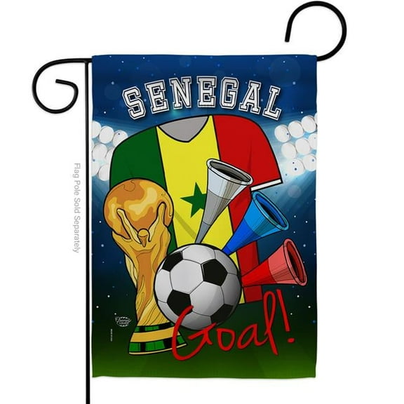 World Cup Senegal Soccer Sports 13 x 18.5 in. Double-Sided Decorative Vertical Garden Flags for House Decoration Banner Yard Gift