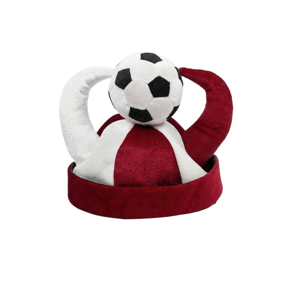 World Cup Soccer Fan Hat – Plush Viking Style Carnival Festival Soccer Cap with Soccer Ball for Game Day & World Cup Parties