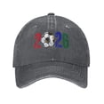 thumbnail image 1 of Soccer Hat, USA CAN MEX 2026 Merchandise, Breathable Cotton Adjustable Hat, Printed Baseball Cap for Football Fans Match Day Wear, 1 of 6