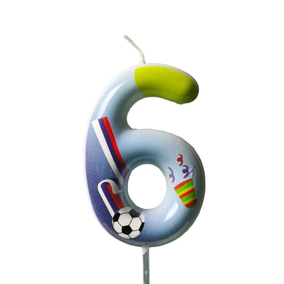 World Cup Soccer Number Candles 0-9 - Plug-in Electric Birthday Cake Topper Decor for Football Theme Parties & Celebrations