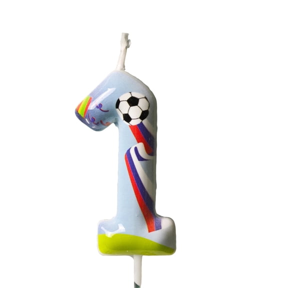World Cup Soccer Number Candles 0-9 - Plug-in Electric Birthday Cake Topper Decor for Football Theme Parties & Celebrations