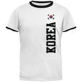 thumbnail image 1 of World Cup South Korea Mens Ringer T Shirt White-Black MD, 1 of 1