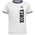 thumbnail image 1 of World Cup South Korea Mens Ringer T Shirt White-Navy SM, 1 of 1