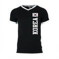 thumbnail image 1 of World Cup South Korea Mens Soccer Jersey V-Neck T-Shirt Black-White SM, 1 of 1