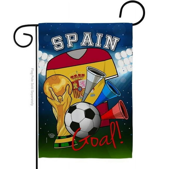 World Cup Spain Soccer Sports 13 x 18.5 in. Double-Sided Decorative Vertical Garden Flags for House Decoration Banner Yard Gift