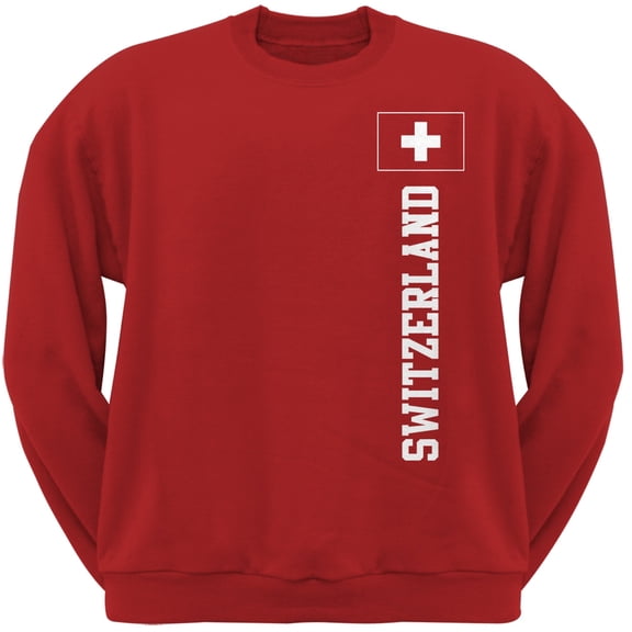 World Cup Switzerland Red Crew Neck Sweatshirt - Large