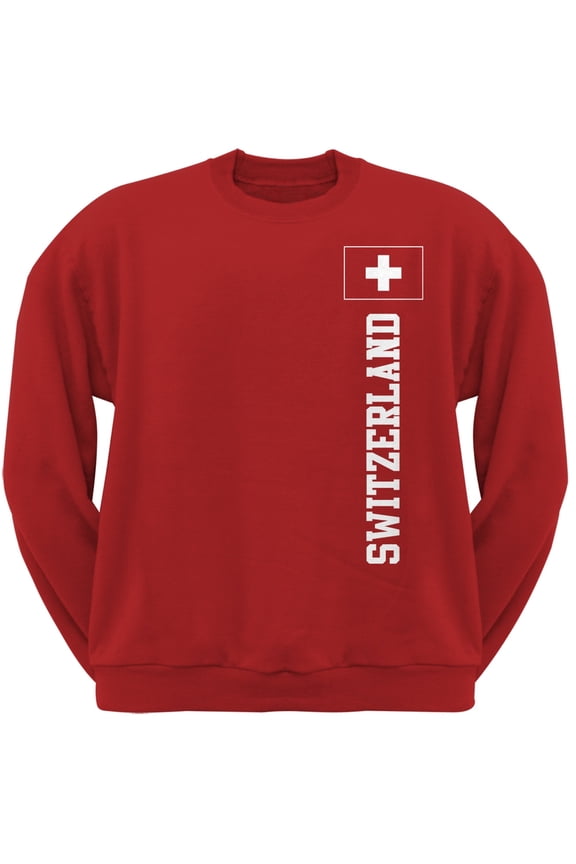 World Cup Switzerland Red Crew Neck Sweatshirt - Large
