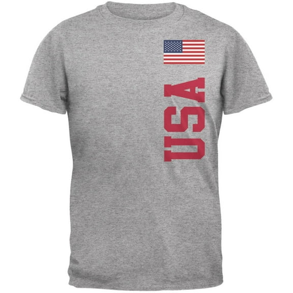 World Cup USA Heather Grey Adult T-Shirt - 2X-Large