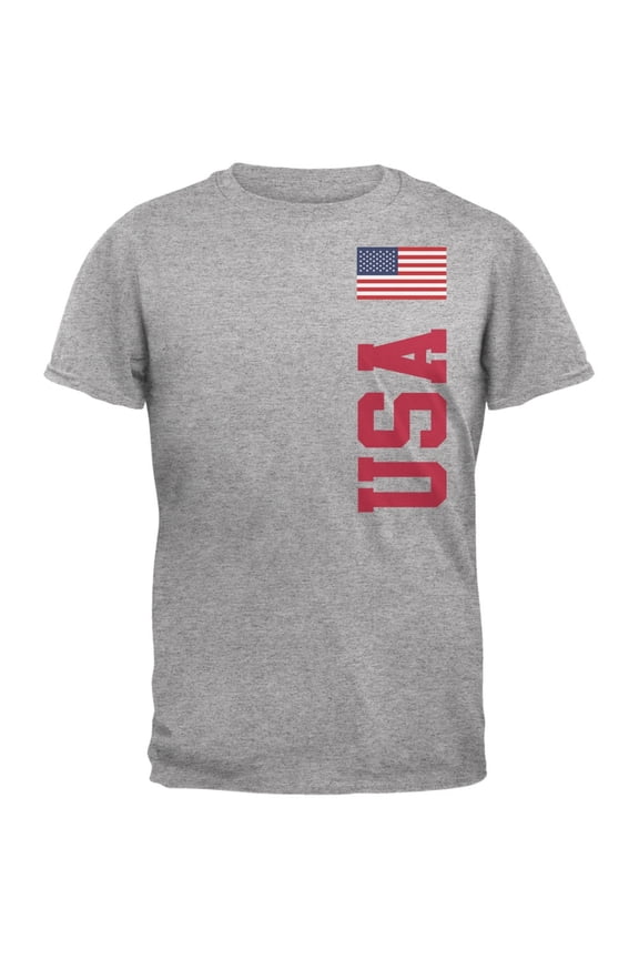 World Cup USA Heather Grey Adult T-Shirt - Small