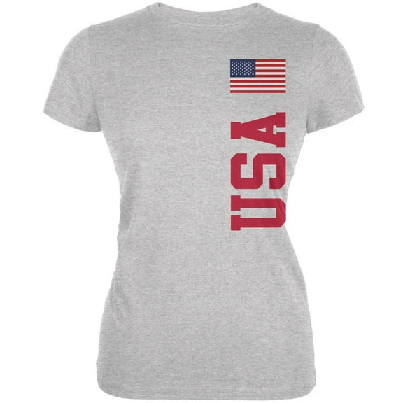 World Cup USA Heather Grey Juniors Soft T-Shirt - Medium
