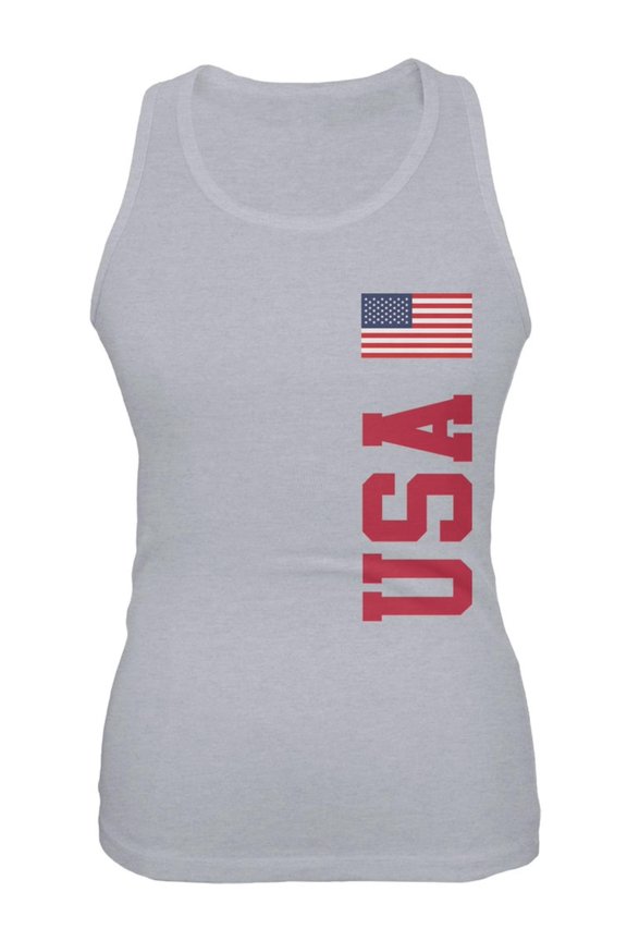 World Cup USA Heather Grey Juniors Soft Tank Top - X-Large