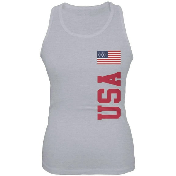 World Cup USA Heather Grey Juniors Soft Tank Top