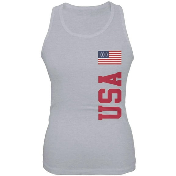 World Cup USA Heather Grey Juniors Soft Tank Top