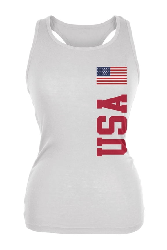 World Cup USA White Juniors Soft Tank Top - Medium