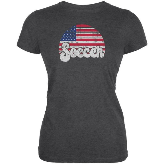 World Cup United States Football Soccer Juniors Soft T Shirt Deep Heather MD