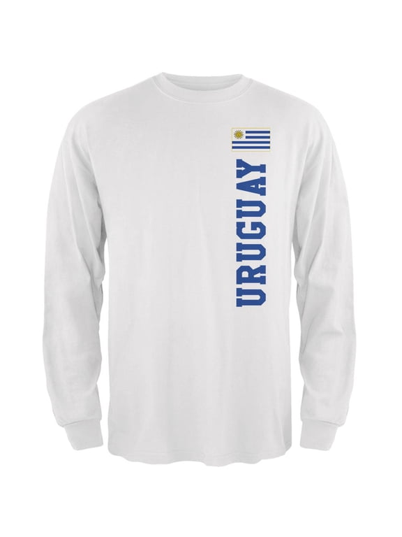 World Cup Uruguay Mens Long Sleeve T Shirt White MD