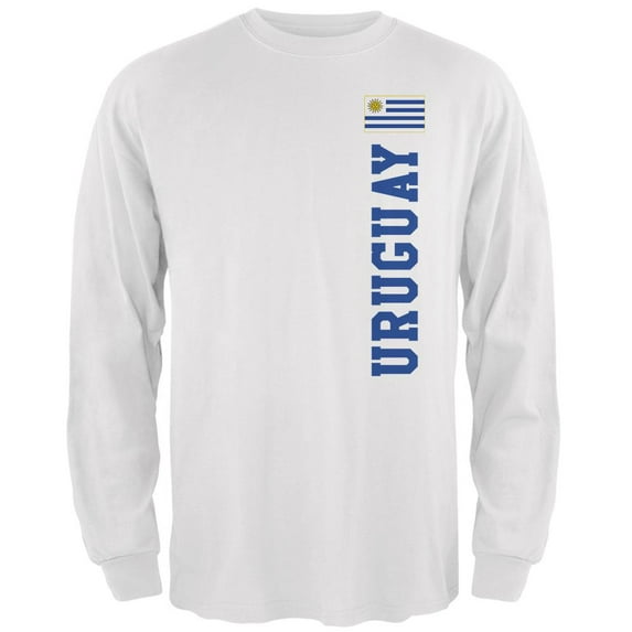 World Cup Uruguay Mens Long Sleeve T Shirt White X-LG