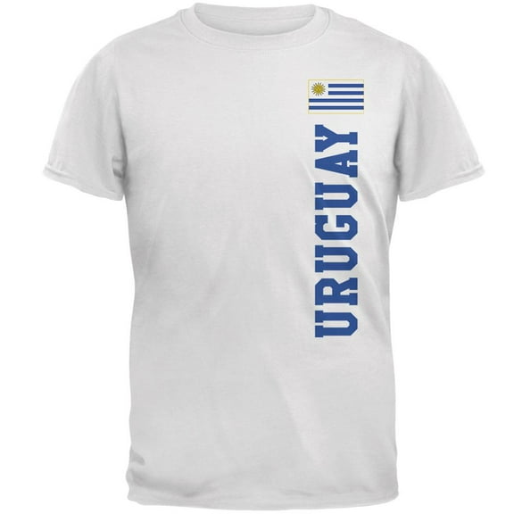 World Cup Uruguay Mens T Shirt White 4X-LG