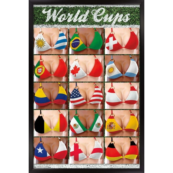 World Cups Wall Poster, 14.725" x 22.375", Framed