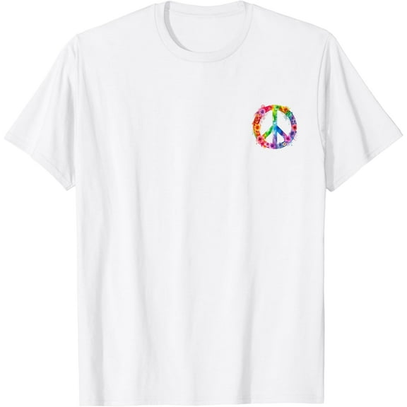 World Day of Peace Signs International of Peace T-Shirt100% pure cotton white short-sleeved T-shirts for men and women