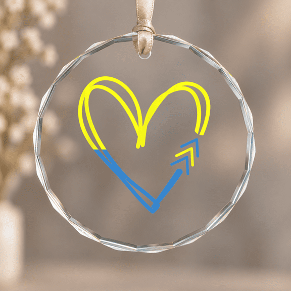 World Down Syndrome Awareness Day 3 Arrows Lucky Few Tattoo Christmas Ornament, Seasonal Decor Gift, Circle Glass Ornament