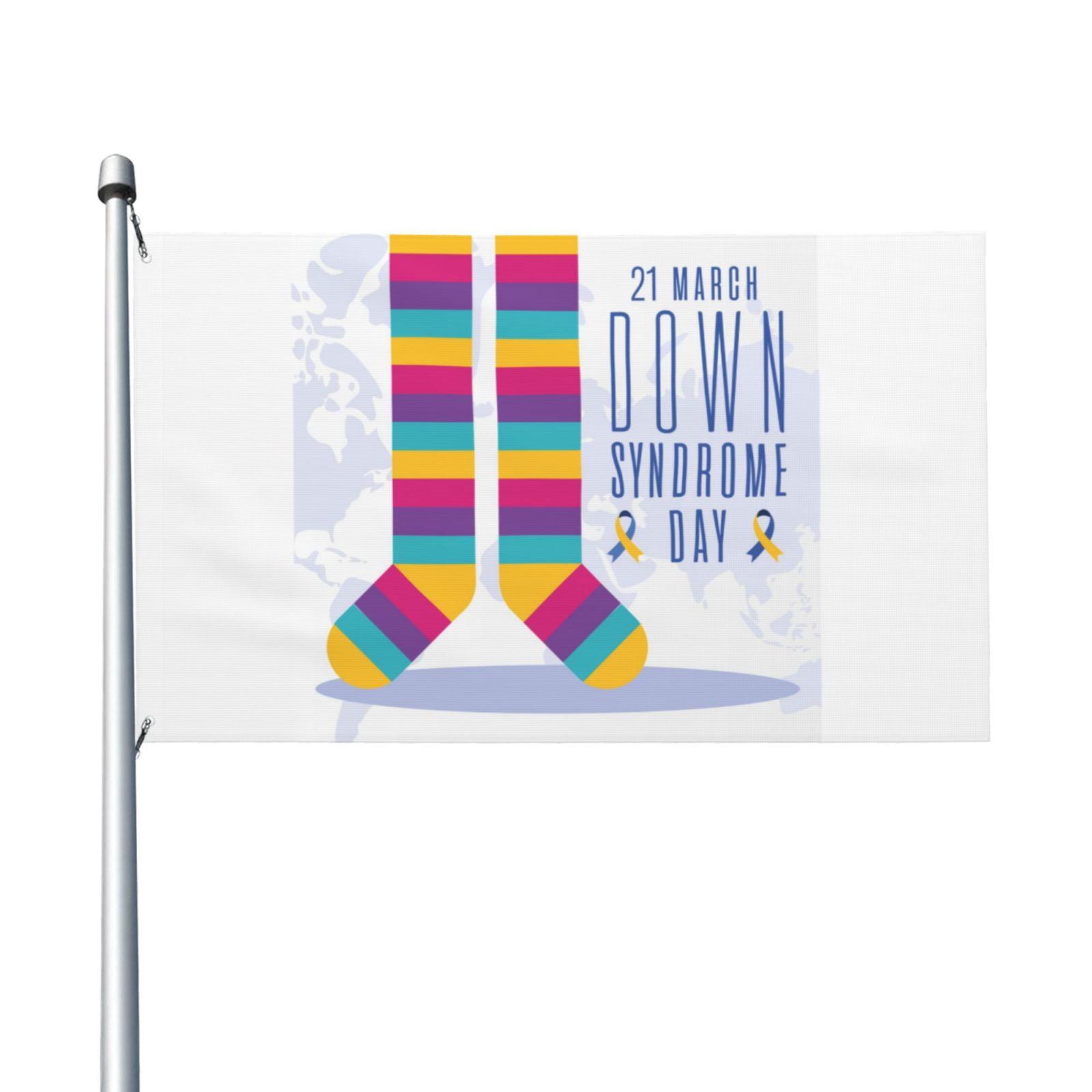 World Down Syndrome Awareness Day Garden Flags 3 x 5 Foot Yard Flags