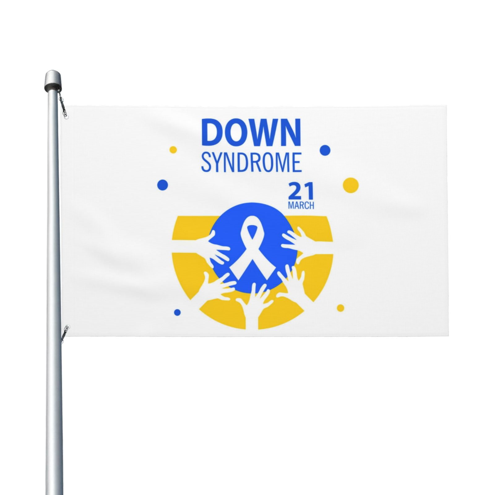 World Down Syndrome Awareness Day Garden Flags with Metal Grommets 3 x